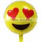 2016 Whosale Inflatable Advertising Printed Emoji Foil Balloon For Party