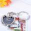 new arrival high quality date gift stainless steel apple shaped photo keychain/acrylic photo frame keychain made in china