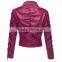 Custom Long Sleeve Girls Leather Jacket, Short Style Leather Jacket