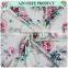 Rose flower printed design slub rayon fabric wholesale