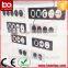 Aluminum Alloy Panel Wall Mount Hotel Multiple AV Socket Panel with Bottom Box for Office Electrical Plugs