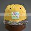 Hot Style Yellow Flat Brim Cap And Flat Cap Wholesale