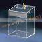 Custom Made Acrylic Ballot Box/Clear Acrylic Suggestion With Lock/ Acrylic Ballot Box With Metal Chain