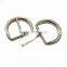 Custom Large Metal Half Center Bar Buckle With Tongue For Belt