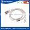 3.5mm stereo plug 2RCA stereo y splitter audio cable connect smartphone/tblet to TV/AC Receiver/HIFI Audio Amplifier/Radio