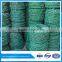 Green PVC coated barbed wire price per roll