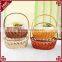 S&D eco-friendly 100% hand made poly rattan wicker gift basket with handle