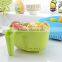 Plastic square Vegetable fruit Strainer Draining Basket with Handle