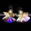 christmas angle lighted battery children earrings