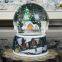 Polyresin Christmas Snow globe decoration snow globe with Music Box