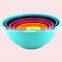 Wholesale colorful 6 in 1 set melamine A5 Food Grade Salad Bowls