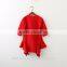 Red Black Girls Dress Autumn Winter Thick Velvet Cotton Children Clothing Long-Sleeved Kids Ruffles Dresses for Girls