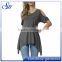 92%Polyester 8%Spandex Soft Fabric Women's Wear Blouse Tops 2017
