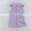 Boutique Baby Soft Fabric T-shirt No Sleeve Cotton Girls T-shirt Purple Design