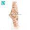 Crystal Dial Quartz Analog Rhinestone with Metal Mesh Band Bracelet Wrist Watch