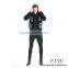 Men Patchwork leather Knitted jackets coat alpaca hooded sweater with zipper
