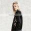 Buy wholesale price nice embroidered satin pink black jackets for ladies