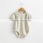 Wholesale 100% organic cotton summer babies clothing set baby onesie