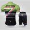 BEROY 2016 new design custom short sleeve cycling wear and shorts with gel pad set,uv resistance bicycle wear set with low MOQ