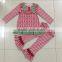 100% cotton children clothing set stripe outfit for girls