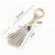 Ladies Evil Eye PU Leather Tassel Flower Keyring Chain Bag Purse Charm Handbag Accessories
