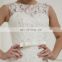 EBX-63 Top Neckline handmade flower sequin lace cover Bow sash satin Elegant wedding dress