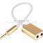 3.5mm Dual Double Jack Splitter Audio Share Music Cable Adapter for Earphone