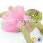Baby Girl Pink Chiffon Party Dress +Bloomers+Bow Headband 3Pcs Sets Wholesale Gold Sequins Girls Frocks Design Dresses