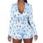 wholesale 2020 Adult female summer fashion fully printed bodycon jumpsuit bodysuit