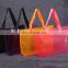 Wholesale Custom Logo High Quality Transparent Pink Black 2 Shoulder Belt Waterproof Jelly PVC Tote Bag Handbags