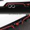 Abs Gloss Black carbon Fiber rear Bumper Spoiler  front lip bumper lip for civic