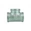 DKV hot galvanized malleable iron bsp npt pipe fitting tee