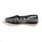 women casual shoes black summer mesh shoes with linen lining