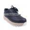 2015 lady hollow out upper classic OEM low price flat straw sole shoes