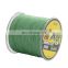 Factory direct selling wholesale 8-strand green  PE 500m Polyethylene braided fishing line