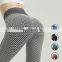 Free Sample High Waist, Seamless Honeycomb Fitness Yoga Pants Scrunch Butt Lift Leggings For Women/