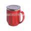 New Update Outdoor Travel Coffee Warmer Thermal Cup Portable Handle Tea Mug With Lids And Custom Logo Printing