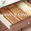 100% Bamboo Kitchen Countertop Sink Dish Drying Rack Large Capacity Bamboo 2 Tiers Foldable Dish Draining Rack