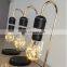 Modern Small Nightstand Light Table Lamp Metal Base Portable Table Lamp
