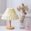 New Design Modern Handmade LED Pleated Lamp For Bedroom Pleated Table Light