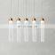 Modern Minimalist Led Pendant Light Round Tube Hanging Lighting For Restaurant Bar Creative Glass LED Pendant Lamp