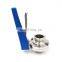 Food Grade Ss304 Stainless Steel Manual Sanitary Butterfly Valve with Multi-Position Handle