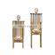 Small Size Amber Luxury Gold Frame Glass Flower Vase