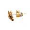 1.0/2.3 Right Angle Plug Male Crimp Coaxial Connector to PCB mount