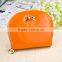 Stock Wholesale Orange Fuschia Pink Yellow Pantent PU Women Lady Fermale Coin Wallet