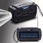 Portable 800mAh Solar Panel Charging Music Box Player TF FM Radio with Flashlight Blue Tooth Solar BT Speaker