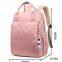 Baby diaper bag double layer storage bag portable quilted puffer polyester high-capacity go out Zipper pack diaper bag