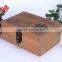 Custom Logo Printed Wood Box Storage Packaging Box With Mental Lock