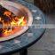 Red Ember Mosaic 40 Inch Surround Fire Pit with Copper Fire Bowl with FREE Cover