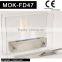 Simplicity glass type and stainless steel small size fireplace